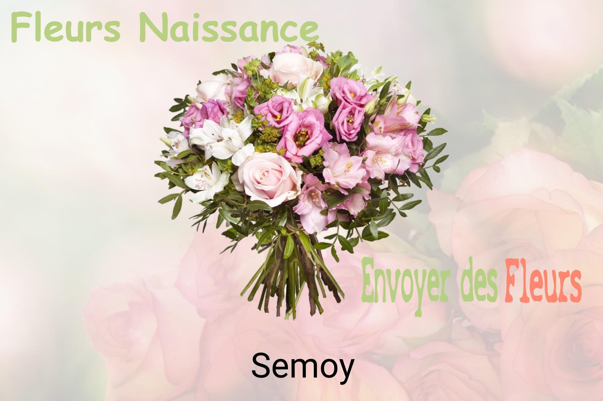 Bouquet de fleurs de naissance livré à Semoy